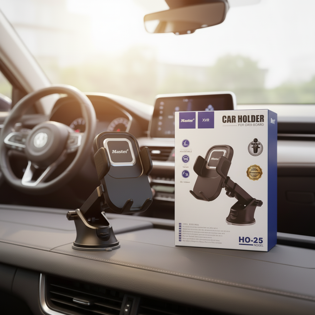 حامل الهاتف للسيارة Master XVR (HQ-25) - ثبات عالي ودوران 360° للوحة القيادة
