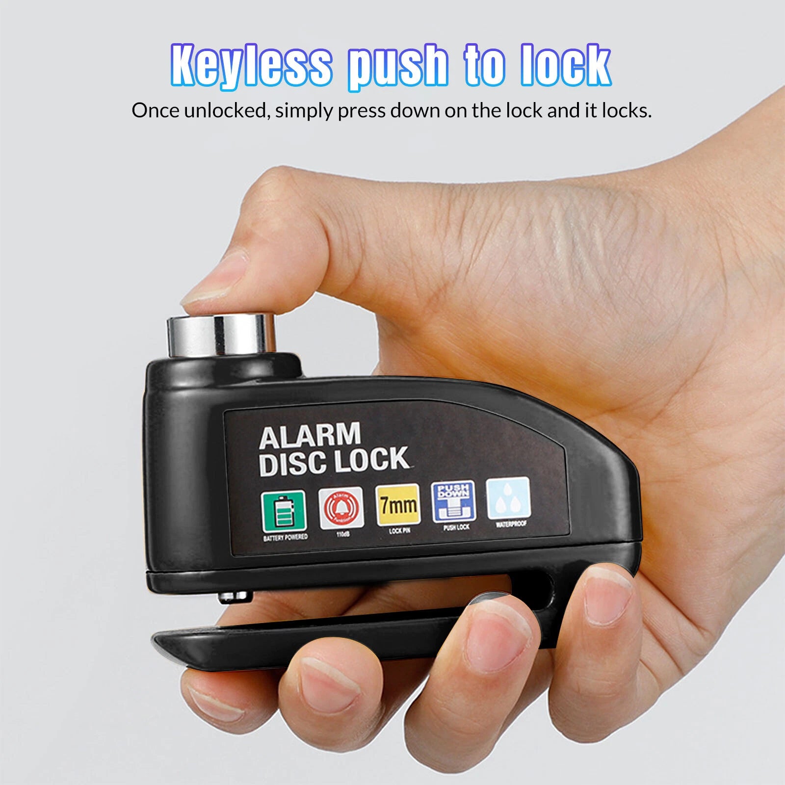 .Locks قرص إنذار وقفل كابل تذكير من الدرجة العالمية 110 ديسيبل (جميع الألوان المختلطة)