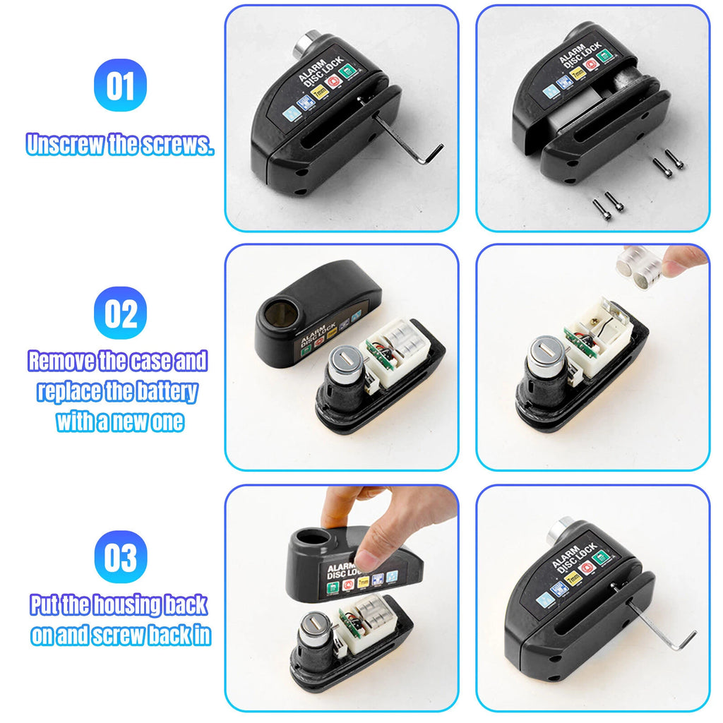 .Locks قرص إنذار وقفل كابل تذكير من الدرجة العالمية 110 ديسيبل (جميع الألوان المختلطة)